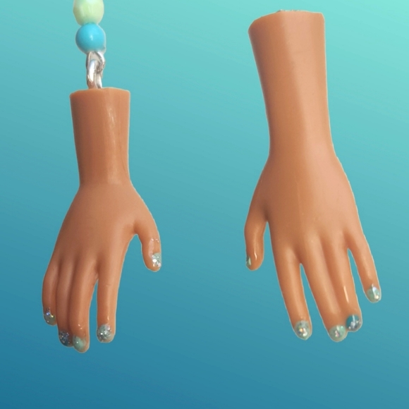 Barbie Hand Dangle Earrings - Picture 2 of 2